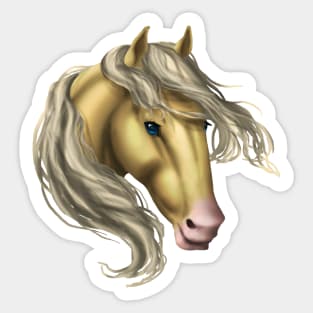 Horse Head - Palomino Sticker